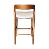 Full rear view of the Rotondo counter stool showing the clean lines of the wooden frame
