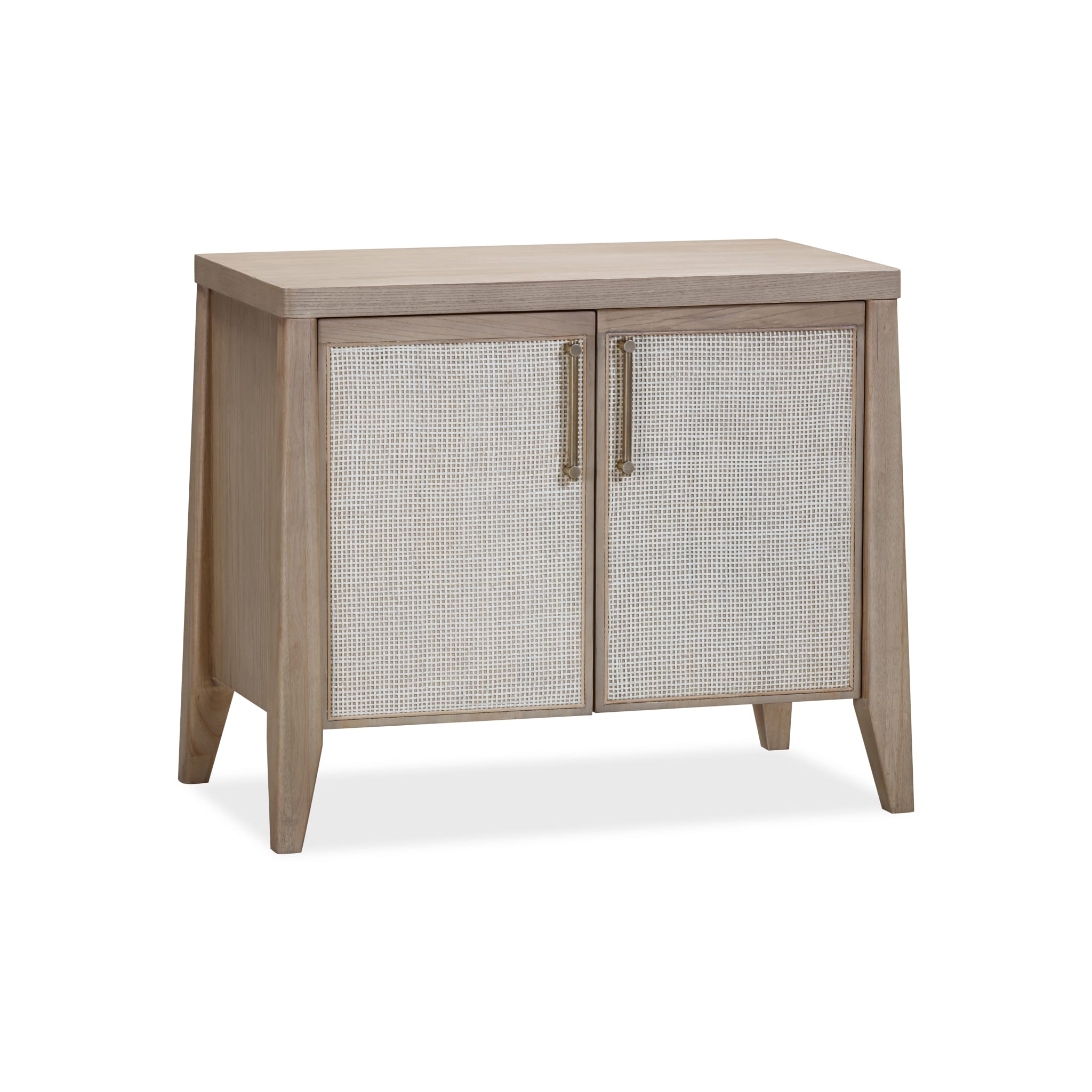 Nettie Two Door Ash Wood Bachelor Chest in Ginger and Natural Cane-thumbmail-2