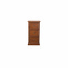 Straight-on front view highlighting the symmetrical drawer layout and traditional plinth base