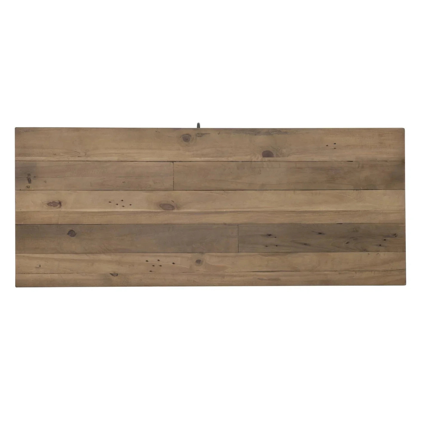 Top-down perspective view highlighting the natural wood grain and warm brown finish of the dresser's top surface