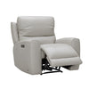 Sven Leather Power Recliner Chair - Light Grey