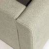 Close-up shot focusing on the high-quality velvet sandstorm fabric texture and the precision-stitched vertical corner seam