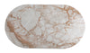 Full overhead bird's-eye view showcasing the unique organic patterns and rich earth-toned veining of the Breccia marble tabletop