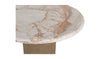 Alternative angled view focusing on the geometric silhouette and textured finish of the dual pedestal base