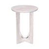 High-angle perspective shot highlighting the seamless integration of the circular tabletop with the flared architectural base