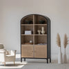 Wide-angle lifestyle view of the Pietro cabinet integrated into a cohesive modern furniture set