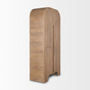 High-angle perspective view emphasizing the organic wood grain and rounded edge detailing