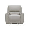 Sven Leather Power Recliner Chair - Light Grey