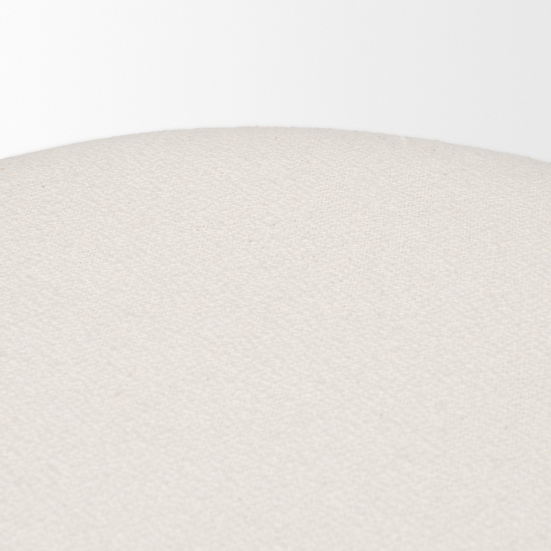 Front three-quarter view of the Shaiden stool featuring a light brown wood frame and a circular cream upholstered seat