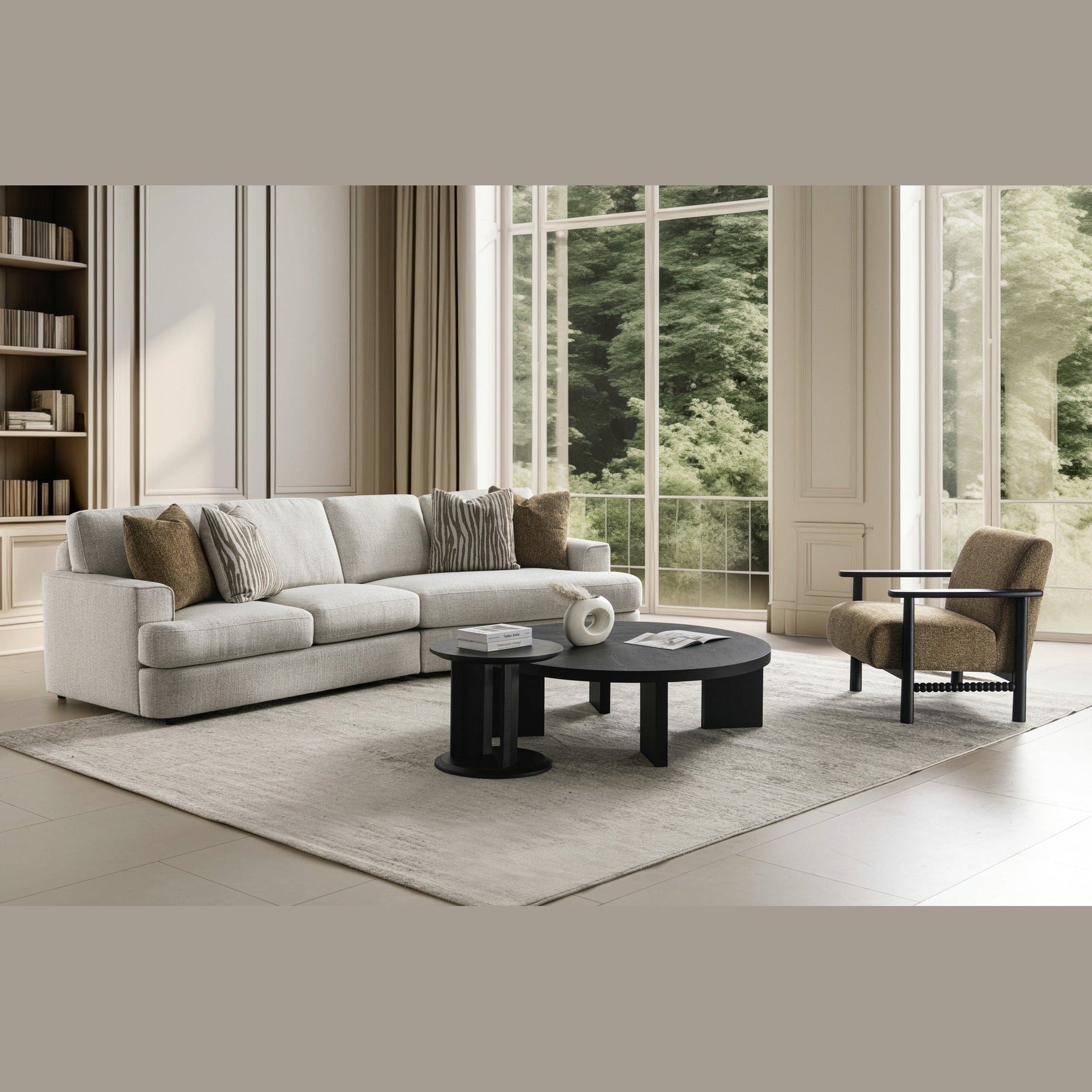 Cara 2 PCs Sectional w/4 Pillows - Right Cuddler-thumbmail-3