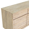 Close-up shot focusing on the smooth-sanded corner joinery and the natural wood veneer top