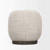Direct front perspective showcasing the clean minimalist silhouette and integrated wood base of the Siren cream stool