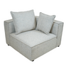 Three-quarter angled view of the Skive corner unit highlighting the deep-seated design