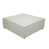 Top-down angled view of the Skive modular ottoman showcasing the flat uniform surface