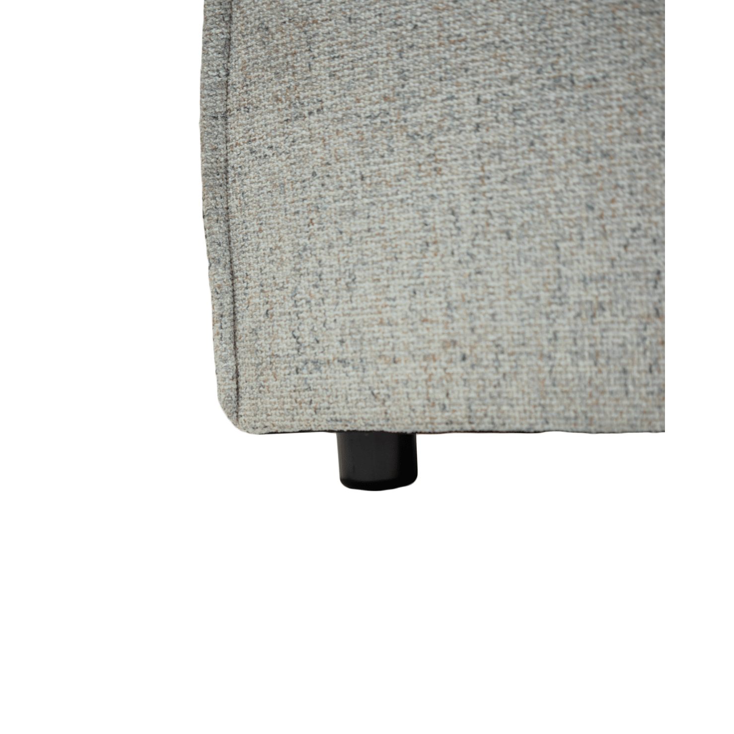 Full view of the Skive 5 Piece Modular Set in Quartz grey fabric featuring multiple matching back pillows