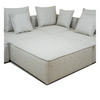 Three-quarter view of the Skive modular sectional highlighting the plush oversized cushions