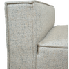 Detailed close-up of the Quartz grey fabric texture and seam stitching on the Skive sectional