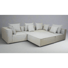 Alternative wide view of the Skive modular set showing a deep lounging arrangement with ottoman