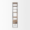 Side profile view showcasing the narrow depth and clean vertical lines of the black metal frame