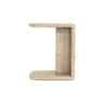 Side profile view emphasizing the slim C-shaped silhouette designed to slide easily under a sofa or armchair