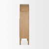 Side profile view showcasing the depth of the cabinet and the smooth curve of the arched top
