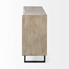 Side profile view showcasing the unique concave curved front and the slim architectural metal legs