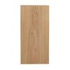 Side profile view showcasing the slim depth and solid vertical grain of the arched wood table
