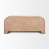 Side profile view highlighting the depth of the unit and the continuous wrap-around fluted design on the curved edges