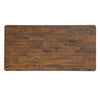 Full overhead bird's-eye view of the tabletop showcasing the unique butcher-block style wood grain patterns