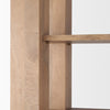 Close-up shot focusing on the structural intersection of the vertical pillar and horizontal shelf