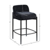 Dimensions diagram for the Sorte counter stool showing seat height and width