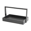 Decorative Mango Wood Tray w/ Handle, Black