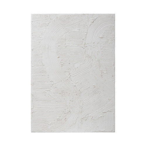Textured MDF & Putty Wall Decor - White