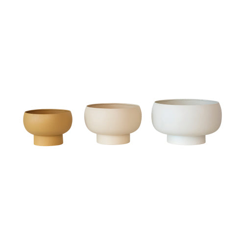 Metal Footed Planters in Matte Finish - 3 sizes-thumbmail-1