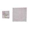 Cotton Cocktail Napkins w/ Gingham Pattern - Blush Color - Set of 4