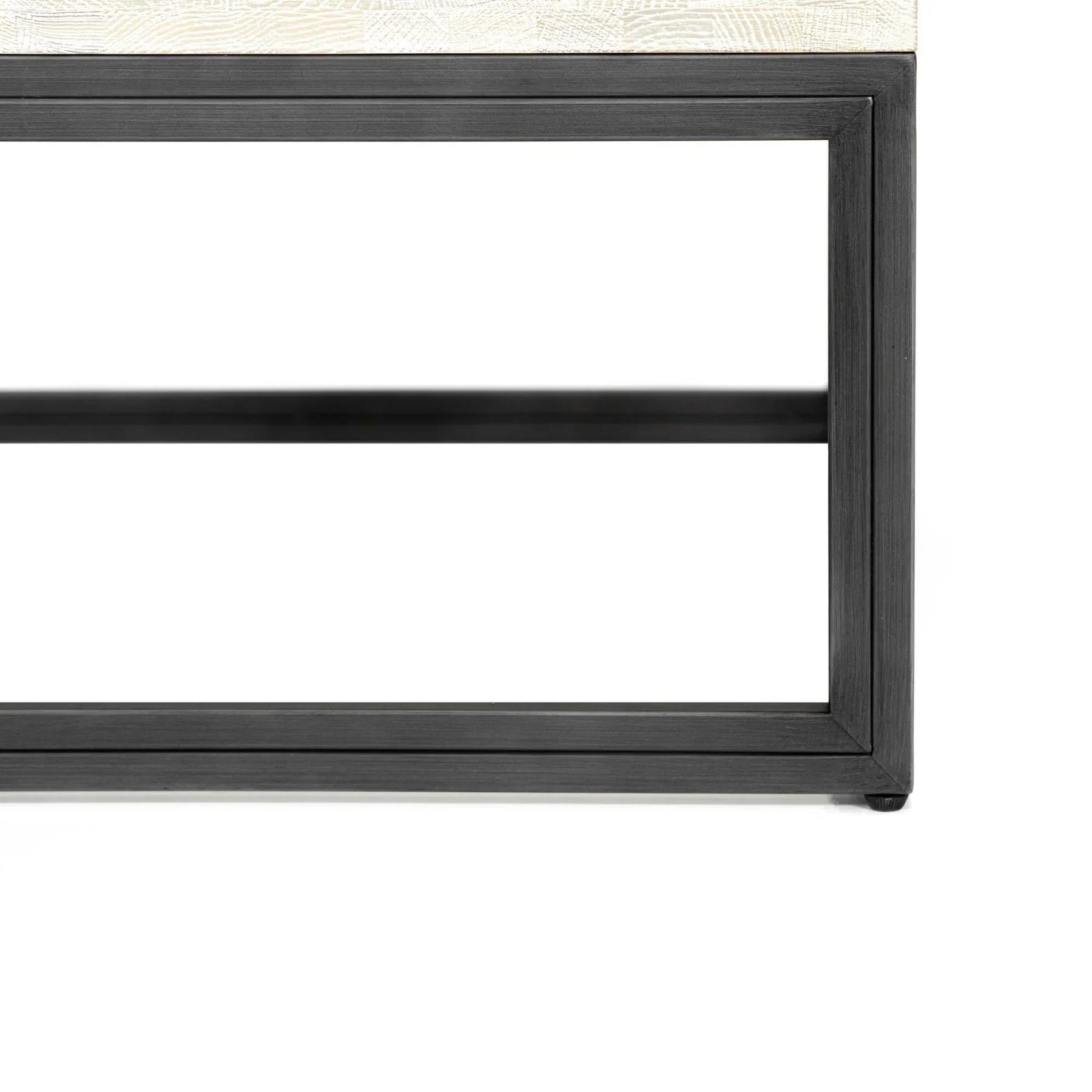 Detailed shot of the dark tapered pedestal base showing the smooth finish and architectural silhouette