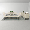 Clean studio-style shot of the Starlight bench used as flexible seating in a modern open-concept living space