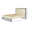 Side view technical diagram indicating the queen size frame length of 82.25 inches and 47.25-inch headboard height