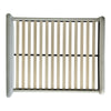 Bird's-eye view of the internal wooden slat system and central support rail designed for durable mattress stability