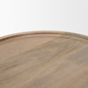 Macro shot focusing on the transition between the smooth tabletop surface and the raised wooden rim of the tray top