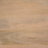 Direct overhead view of the circular tray top showcasing the organic wood grain patterns and smooth finish