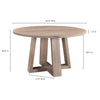 Technical diagram showing the 54.00 inch diameter, 29.50 inch height, and 15.67 inch base width specifications