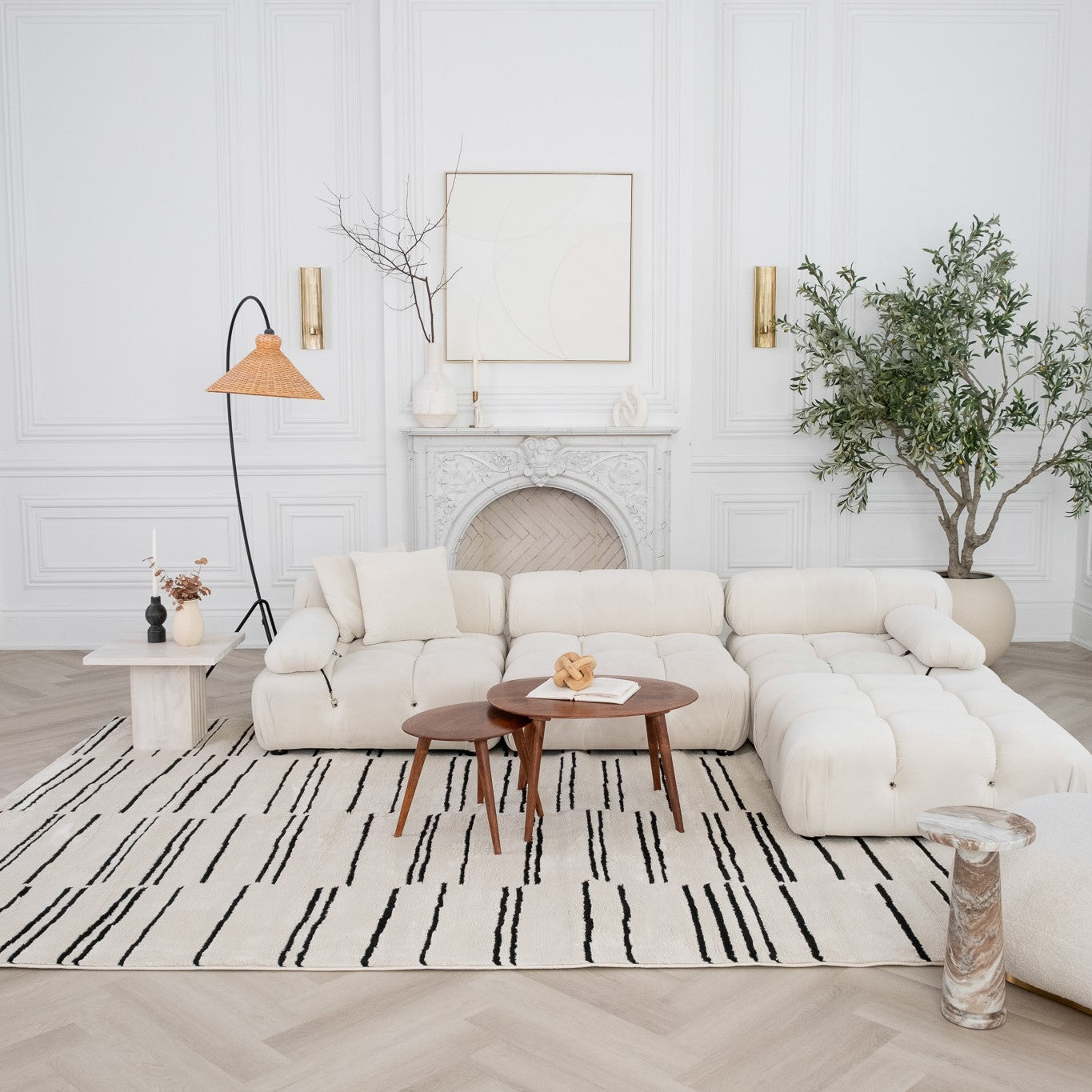 Dorus Cream Linear Stripe Rug – 5x8-thumbmail-3