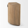 Side profile of Terra fluted cabinet showing rhythmic wood slats
