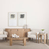 Lifestyle shot of Terra fluted sideboard styled in a modern living room