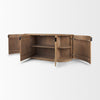 Terra sideboard with open doors showing interior curved shelving