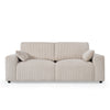 Front view of the Theo modular 2-seater sofa in beige corduroy fabric.