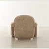 Direct back view of the Tornby chair showing its clean lines and uniform high-pile texture
