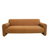 Front view of the Torvi sofa in ginger orange