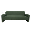 Front view of Torvi roll arm sofa in forest green